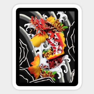 Koi dragon Sticker